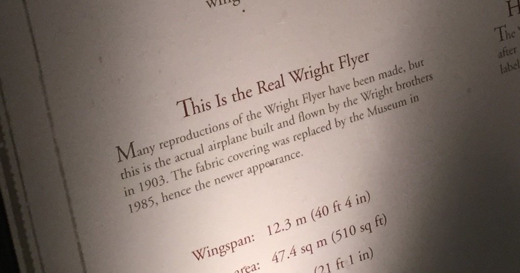 wright flyer sign
