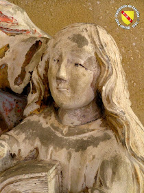 BULLIGNY (54) - Statue de Sainte-Anne instruisant la Vierge (XVIe siècle)