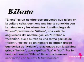 significado del nombre Eilene