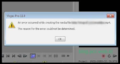 Cara Mengatasi Sony Vegas Yang Tidak Mau Render