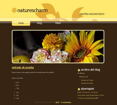 Natures Charm Blogger Template