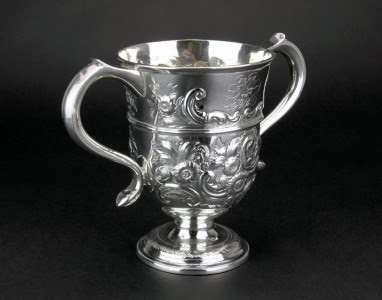 ANTIQUE 18thC GEORGIAN SOLID SILVER TROPHY CUP, THOMAS LAW, SHEFFIELD c.1794