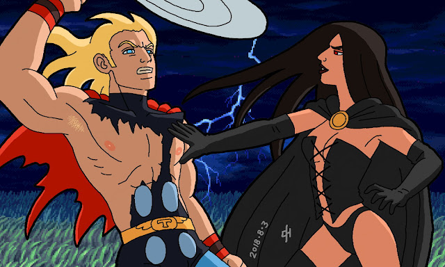 Commission 0076, Thor and Selene