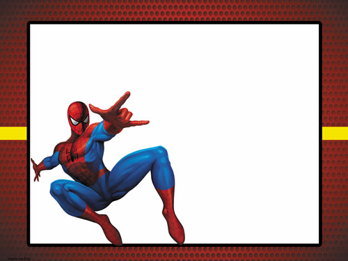 Para hacer invitaciones, tarjetas, marcos de fotos o etiquetas, para imprimir gratis de Spiderman.