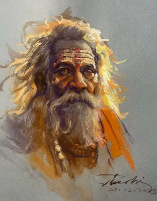 Portrait painting Nishikant Palande