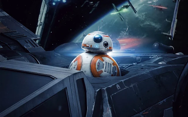 BB8 Star Wars The Last Jedi movie wallpaper. 