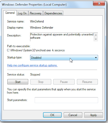 Cara Mematikan Windows Defender Windows 7,8 dan 10
