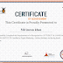 My Achievement (Digital Marketing Course Complete Certificate)