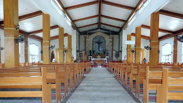 interior view from the main entrance of San Roque Parish Church in San Roque Northern Samar