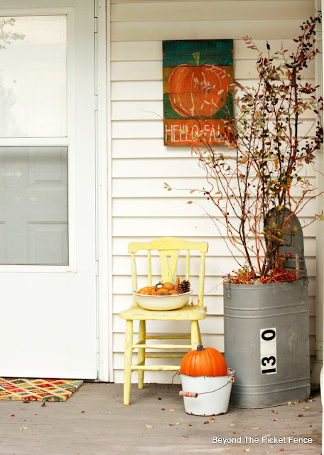 use thrift store finds to decorate for fall