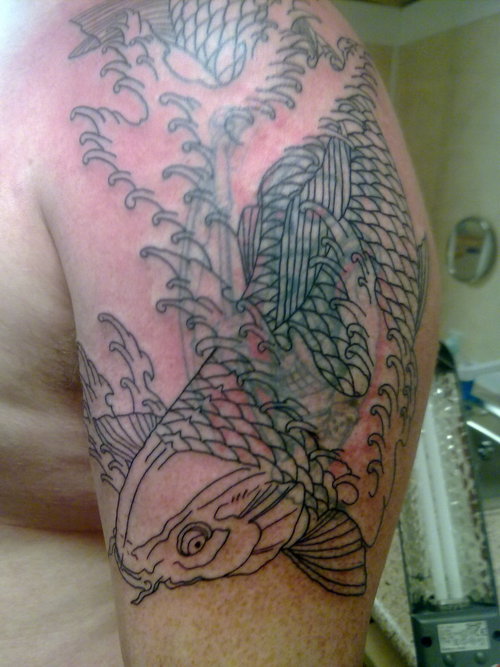 goldfish tattoo design. 2010 Butterfly koi tattoo