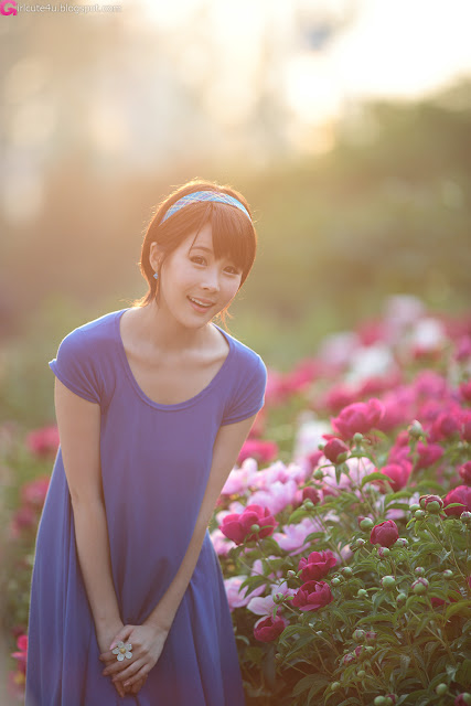 3 kim Ji Min in Blue-very cute asian girl-girlcute4u.blogspot.com