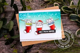 Sunny Studio Stamps: Merry Mice Punny Holiday Card by Eloise Blue