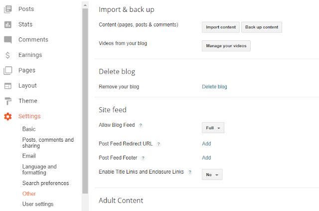 Cara membackup data blog di blogspot