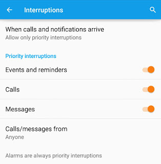 Set Priority Interruptions