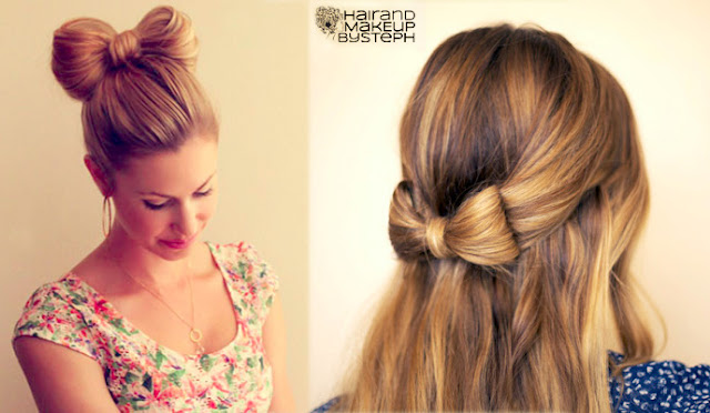 how to make a bow bun, quick and easy ways to style long hair, how to style long hair, fun ways to style long hair, long hair, hair tips, hair how to, beauty how to