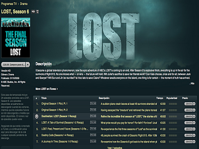 LOST 7 CAPITULOS DE LA 6 TEMPORADA:  DESCARGAR GRATIS PARA ITUNES