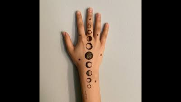 Moon phases mehndi design