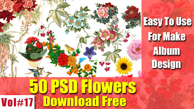 50 PSD Flowers For Photoshop Download Free Vol#17