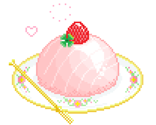 cute pink swedish cake pixel art