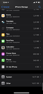 iPhone other memory usage are high iOS 13.5.1