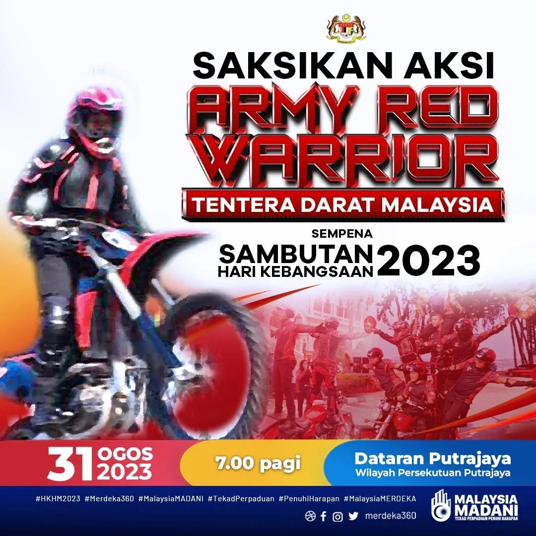 Persembahan aksi Wira Merah Army Red Warrior