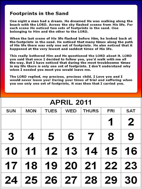 calendar 2011 april printable. Printable Calendar April 2011