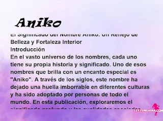 significado del nombre Aniko