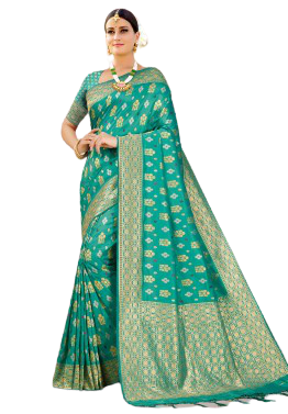 Women in green saree png image
