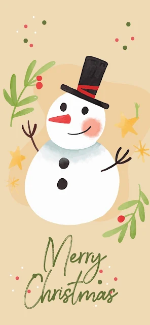 iPhone Cute Christmas Characters Wallpaper