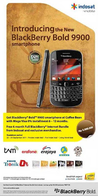 HargaPromo BlackBerry Bold 9900 Kartu Kredit Bank Mega indosat
