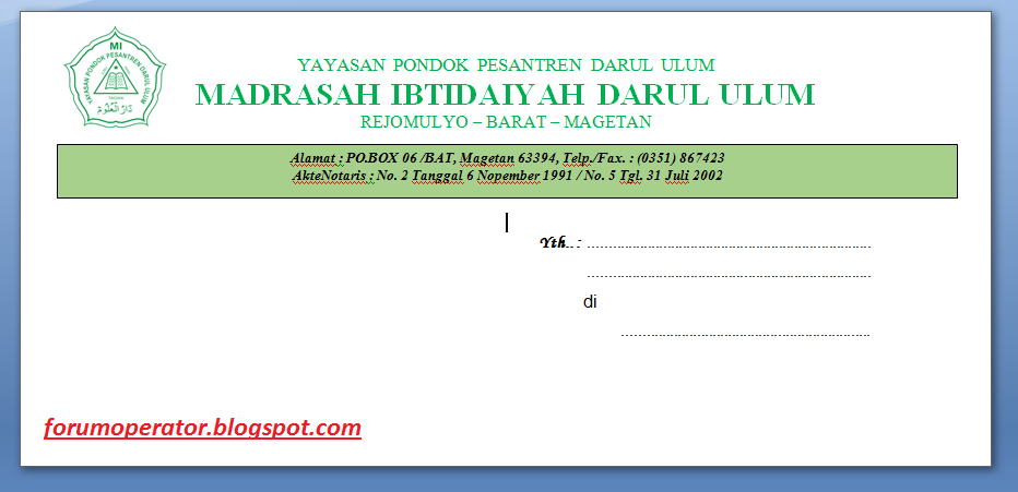 Trik Cara Membuat Kop Amplop Surat Dengan Mudah Operator 