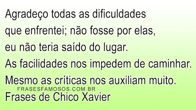 Frase Chico Xavier