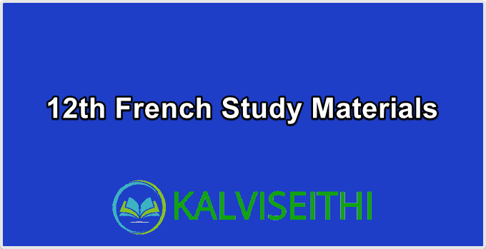 12th French Study Materials
