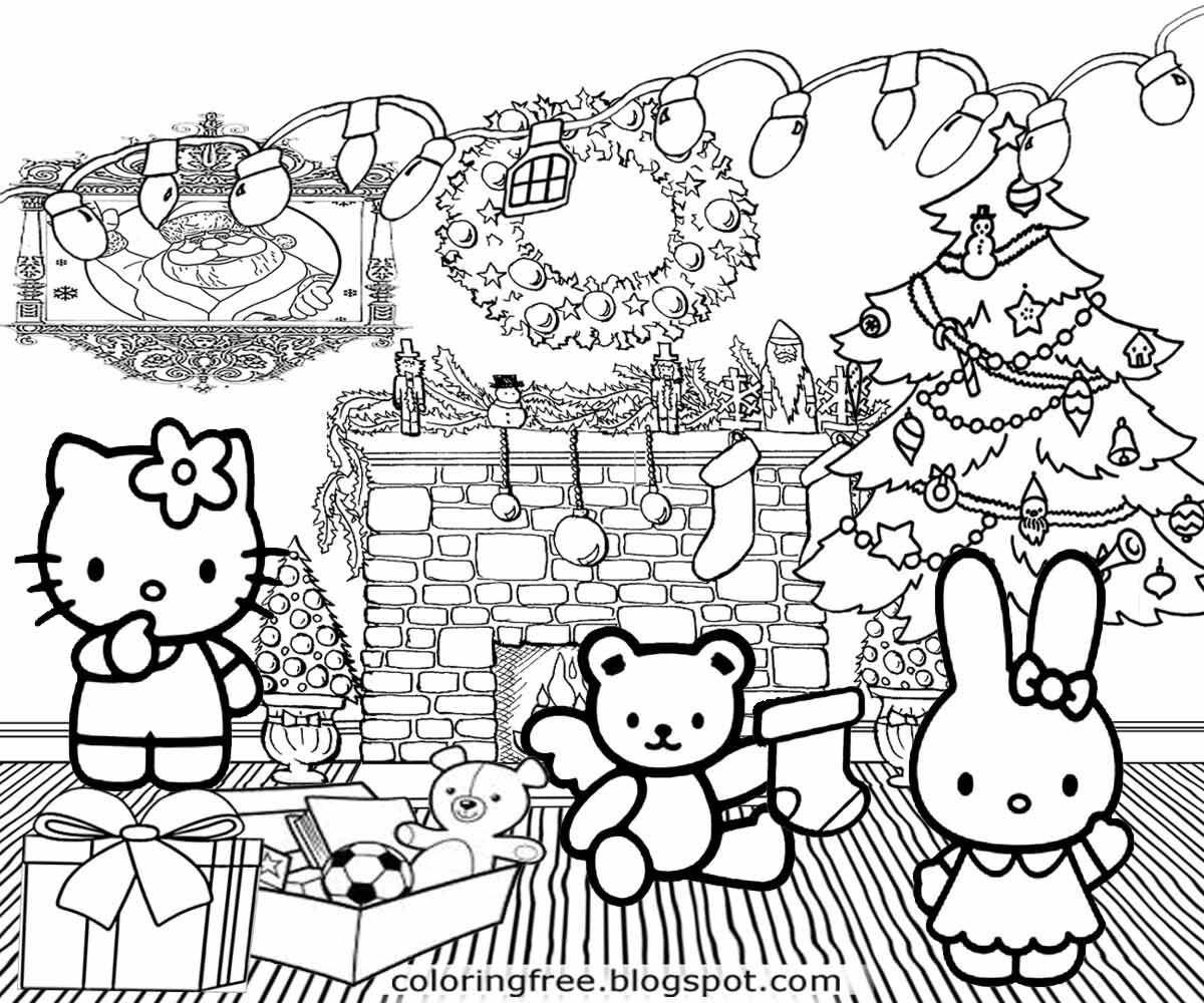 Download Free Coloring Pages Printable Pictures To Color Kids Drawing ideas: Cute Hello Kitty Christmas ...