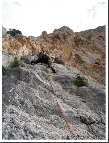 Via Costa Blanca 250m 6c  (6b A0 Oblig) (Peon de Ifach, Alicante) (Fran) 4772