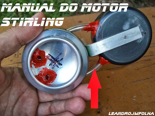 Manual do motor Stirling, mangueirinhas de plástico de 6mm