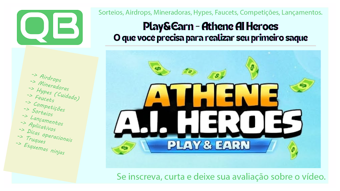 CanalQb - Play2Earn - Athene AI Heroes - O que você precisa para realizar seu primeiro saque