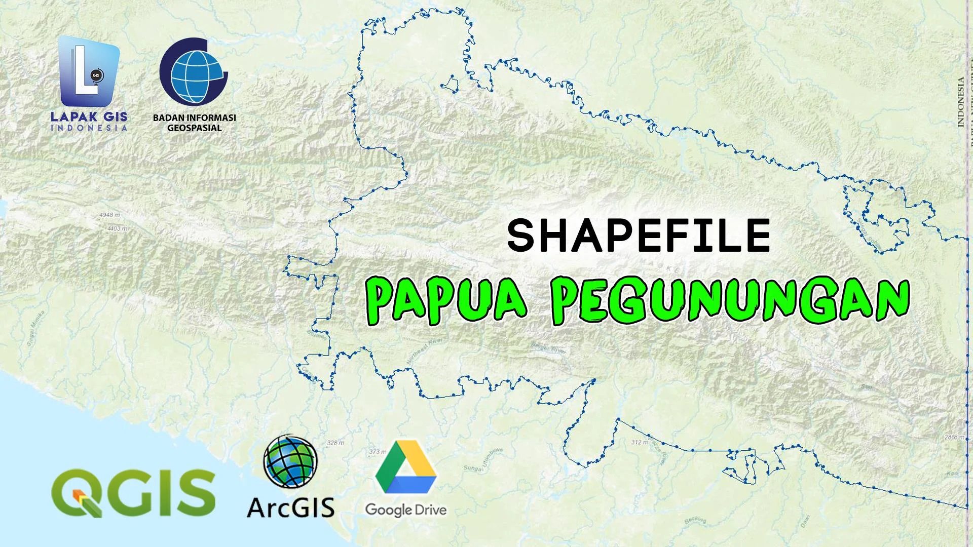 Shapefile Provinsi Papua Pegunungan Terbaru