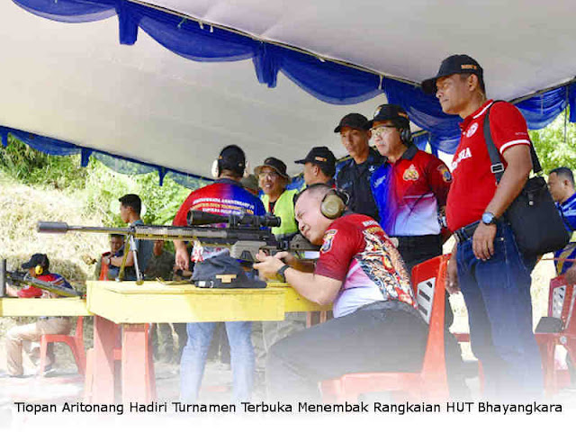 Tiopan Aritonang Hadiri Turnamen Terbuka Menembak Rangkaian HUT Bhayangkara