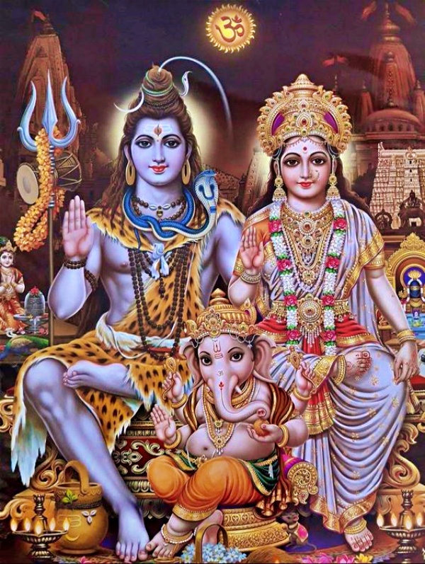 Divine Realm with Shiva-Parvati Wallpapers