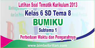  Perbedaan Waktu dan Pengaruhnya Dilengkapi Kunci Jawaban Kumpulan Soal Tematik Kelas 6 SD Tema 8 Bumiku Subtema 1 Perbedaan Waktu dan Pengaruhnya Dilengkapi Kunci Jawaban