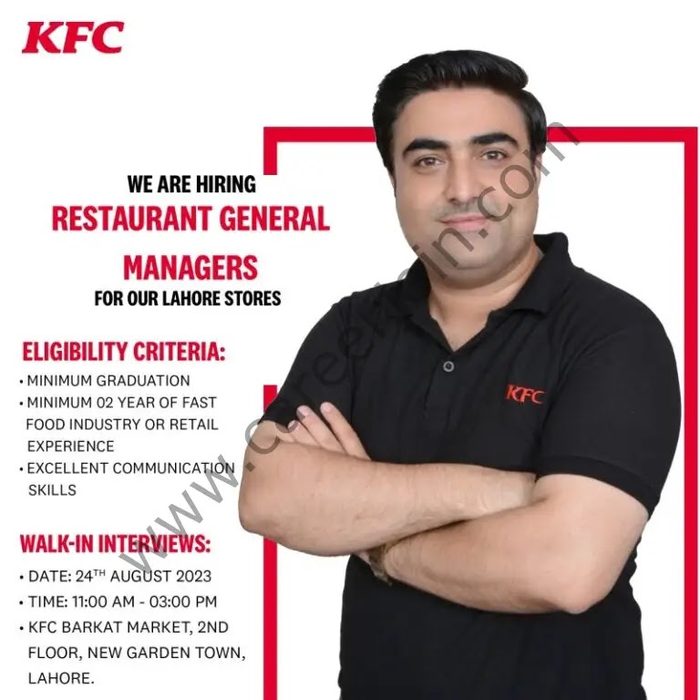 Jobs in  KFC Pakistan