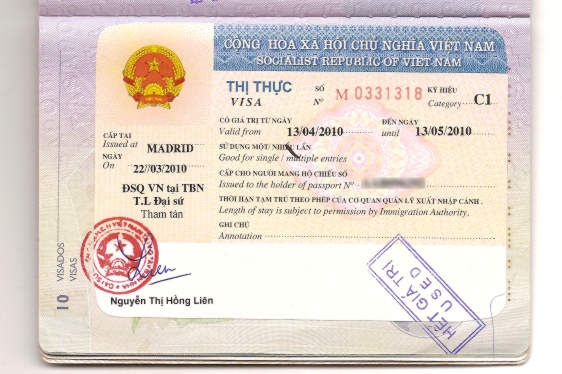 Visado para vietnam online