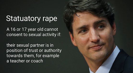 Canada Justin Trudeau crime statutory rape teacher WPGA student tryst politics