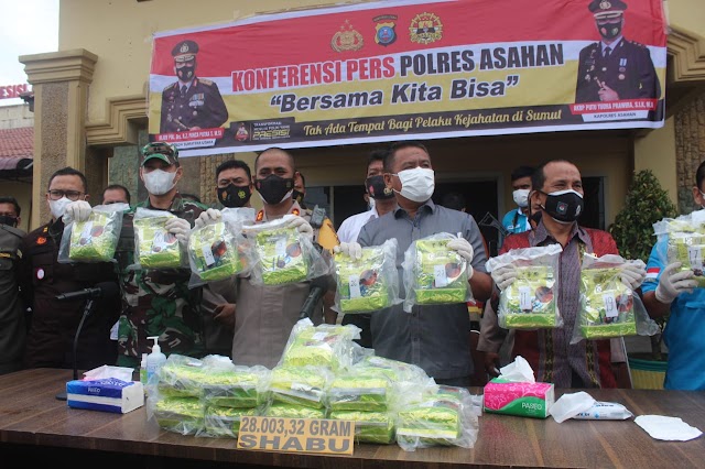 Polres Asahan Sita 28 Kg Sabu dari Rumah Warga