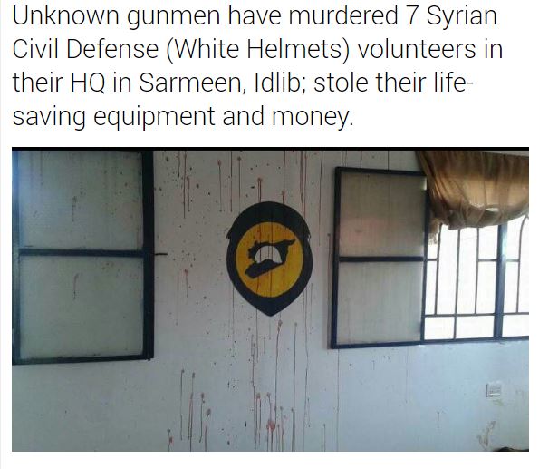 7 Syrian Civil Defense (White Helmets) murdered