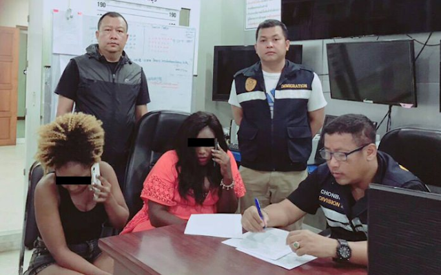  Photo: Two African women arrested in Thailand for prostitution