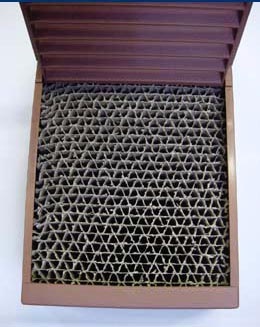 Corrugated cardboard, from which such honeycombs are made