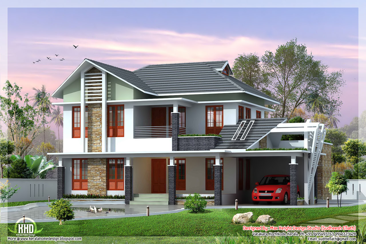  Beautiful Villa elevation designs in 2700 sq.feet  Indian House Plans